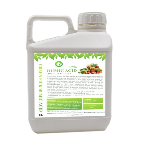 کود مایع هیومیک اسید گرین پیک مدل Hu5000 حجم 5 لیتر